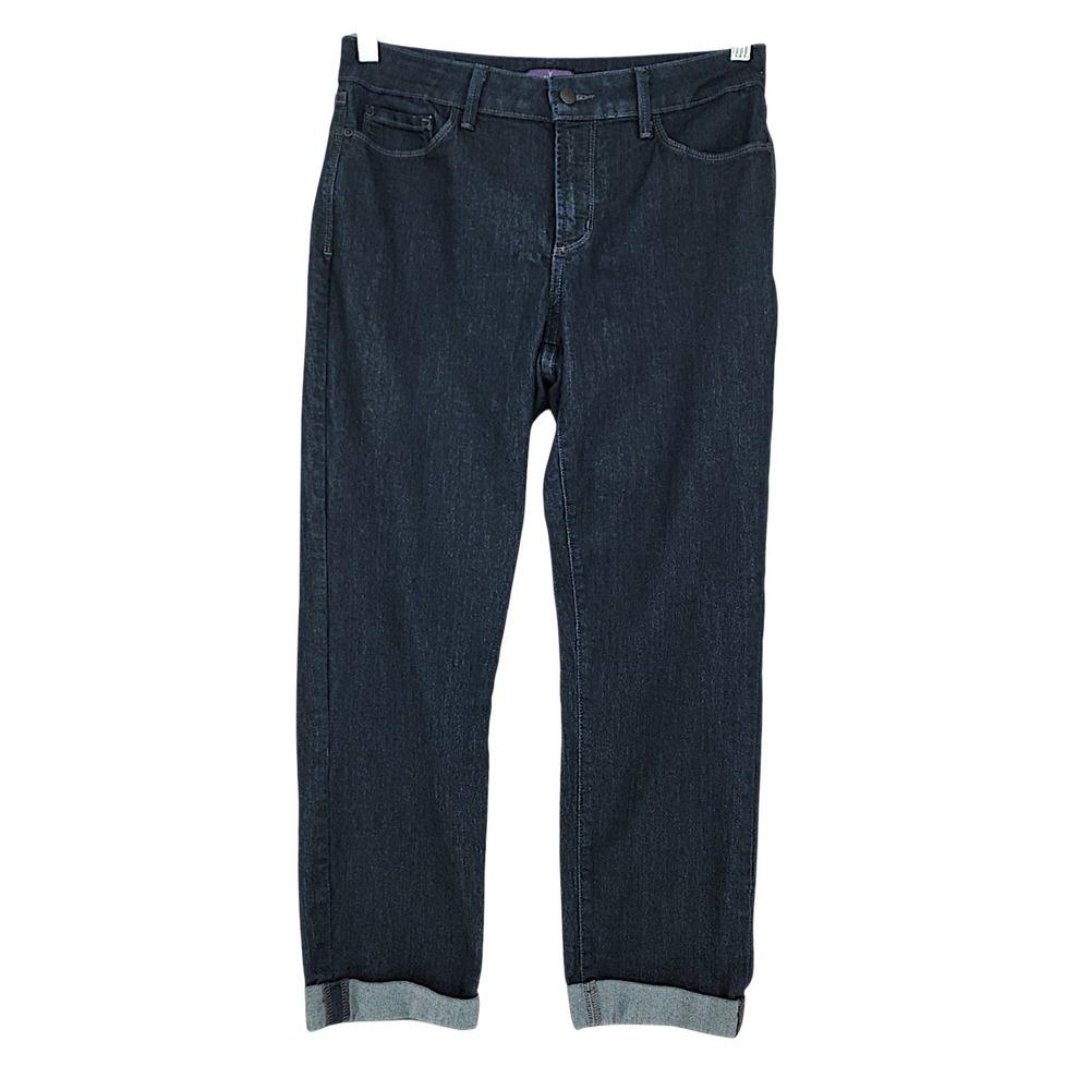 NYDJ Jeans 8 Wom Blue Alina Convertible Ankle 30x24 Lift Tuck Slim Denim Stretch